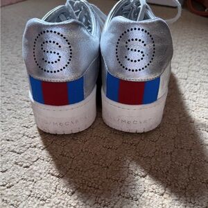 Stella McCartney Metallic Silver Low-Top Sneakers